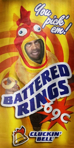 Battered Rings, original Cluckin’ Bell game artwork