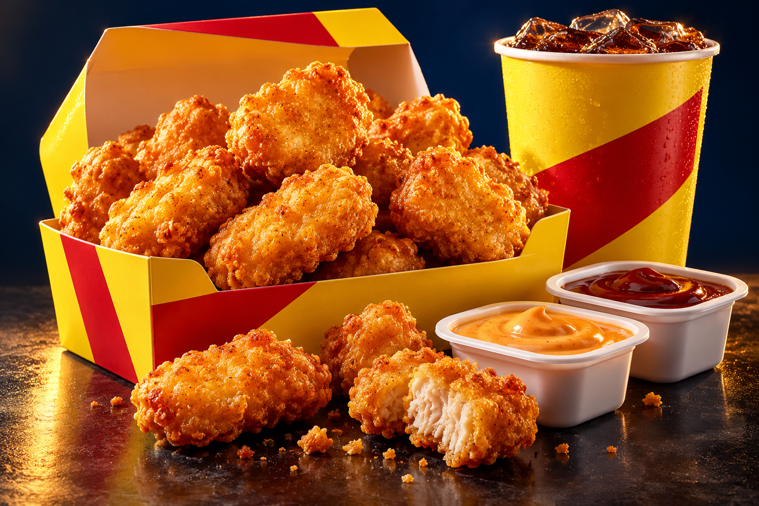 paper nuggets fictional chicken combo